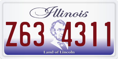 IL license plate Z634311