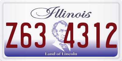 IL license plate Z634312