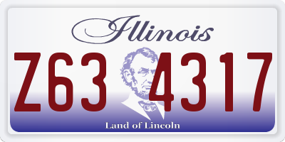 IL license plate Z634317
