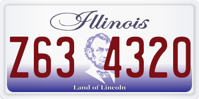 IL license plate Z634320