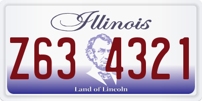 IL license plate Z634321
