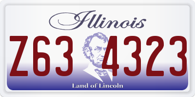 IL license plate Z634323
