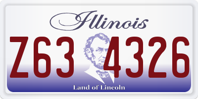 IL license plate Z634326