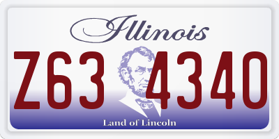 IL license plate Z634340