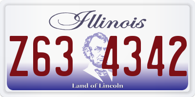 IL license plate Z634342