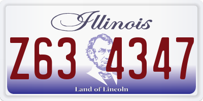 IL license plate Z634347