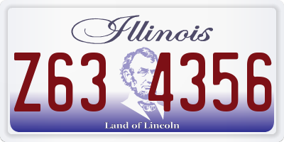 IL license plate Z634356