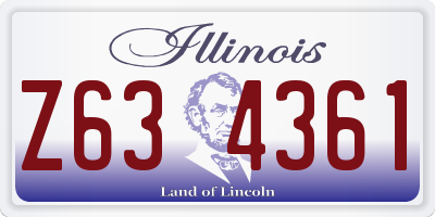 IL license plate Z634361
