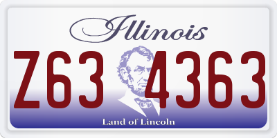 IL license plate Z634363