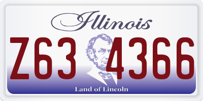 IL license plate Z634366