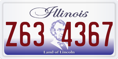IL license plate Z634367