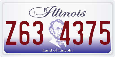 IL license plate Z634375