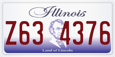 IL license plate Z634376