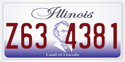 IL license plate Z634381