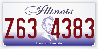 IL license plate Z634383