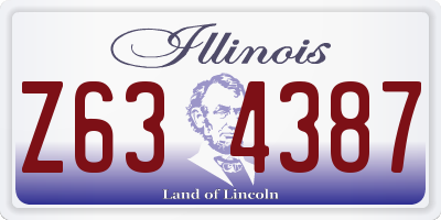 IL license plate Z634387