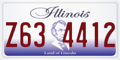 IL license plate Z634412
