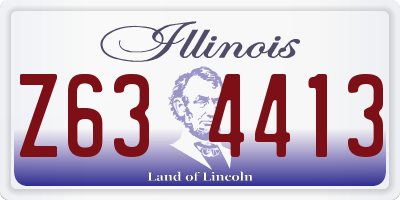 IL license plate Z634413