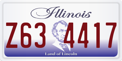 IL license plate Z634417