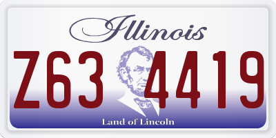IL license plate Z634419