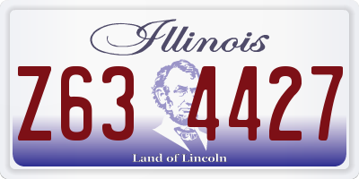 IL license plate Z634427