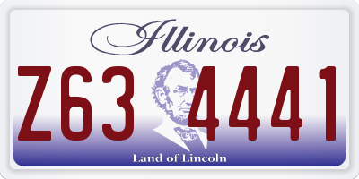 IL license plate Z634441
