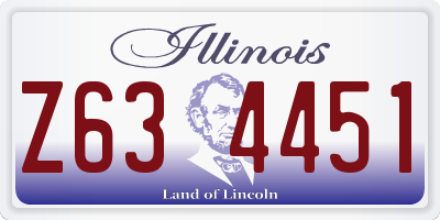 IL license plate Z634451