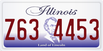 IL license plate Z634453