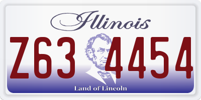 IL license plate Z634454