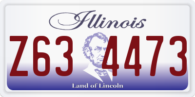 IL license plate Z634473