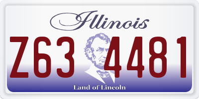 IL license plate Z634481