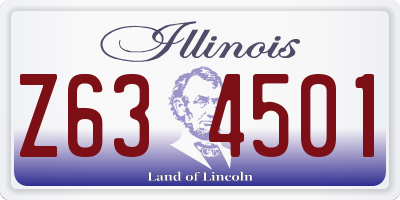 IL license plate Z634501