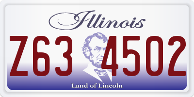 IL license plate Z634502