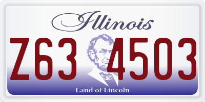 IL license plate Z634503