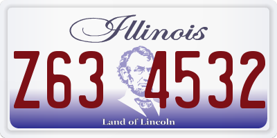 IL license plate Z634532