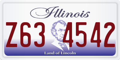 IL license plate Z634542