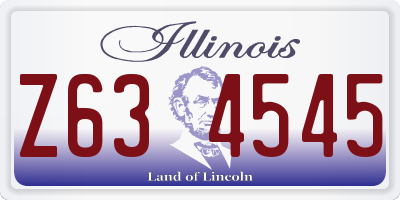 IL license plate Z634545