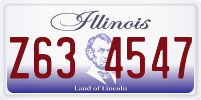IL license plate Z634547