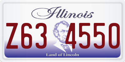 IL license plate Z634550