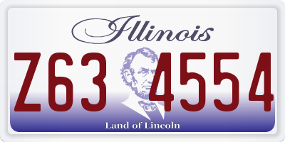IL license plate Z634554