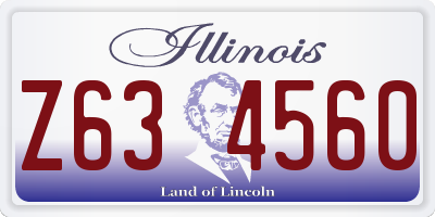 IL license plate Z634560