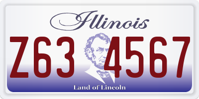 IL license plate Z634567