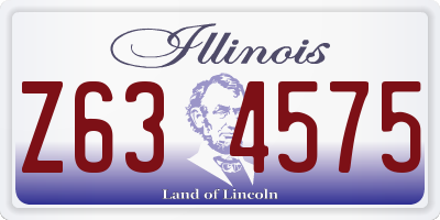 IL license plate Z634575