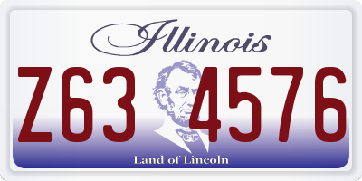 IL license plate Z634576