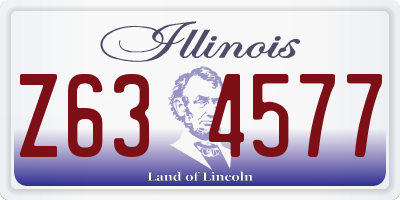 IL license plate Z634577