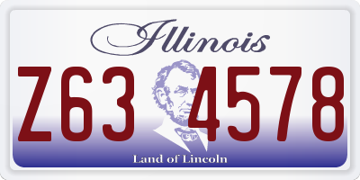IL license plate Z634578