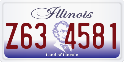 IL license plate Z634581