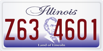 IL license plate Z634601