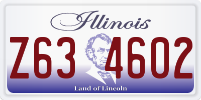IL license plate Z634602