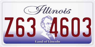 IL license plate Z634603